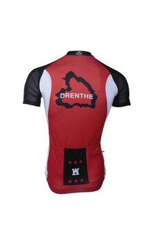 Fortissima Wielershirt  - Dames - Drenthe - Zwart/Rood