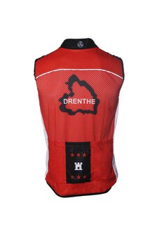 Fortissima Bodywarmer  - Unisex - Drenthe - Zwart/rood