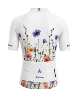 Fortissima Wielershirt Bloemen Wit