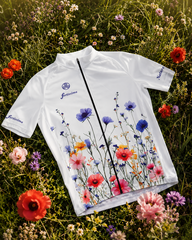 Fortissima Wielershirt Bloemen Wit